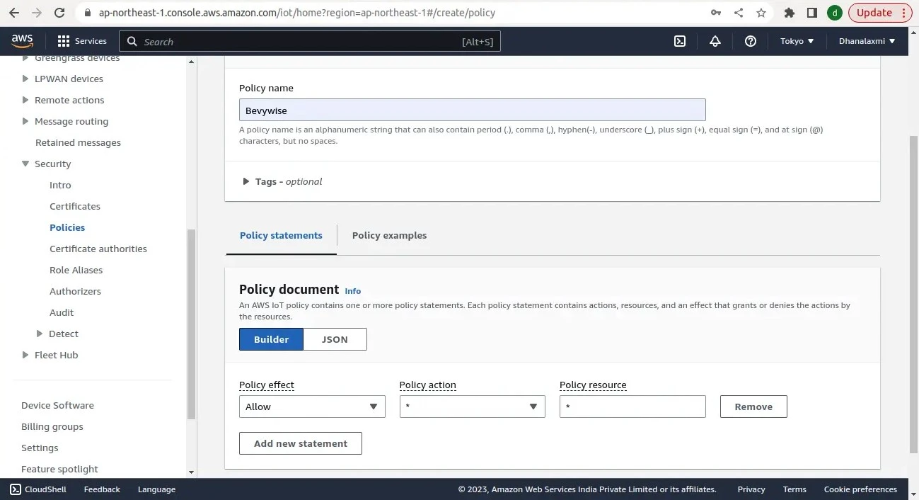 create a policy