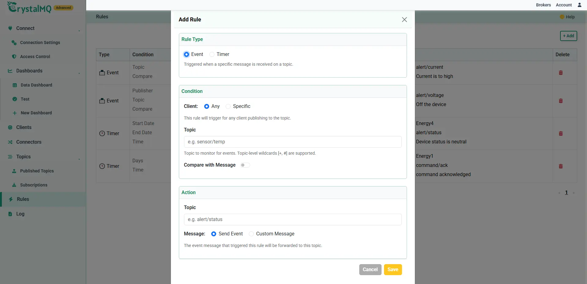 Event-based Any Rule