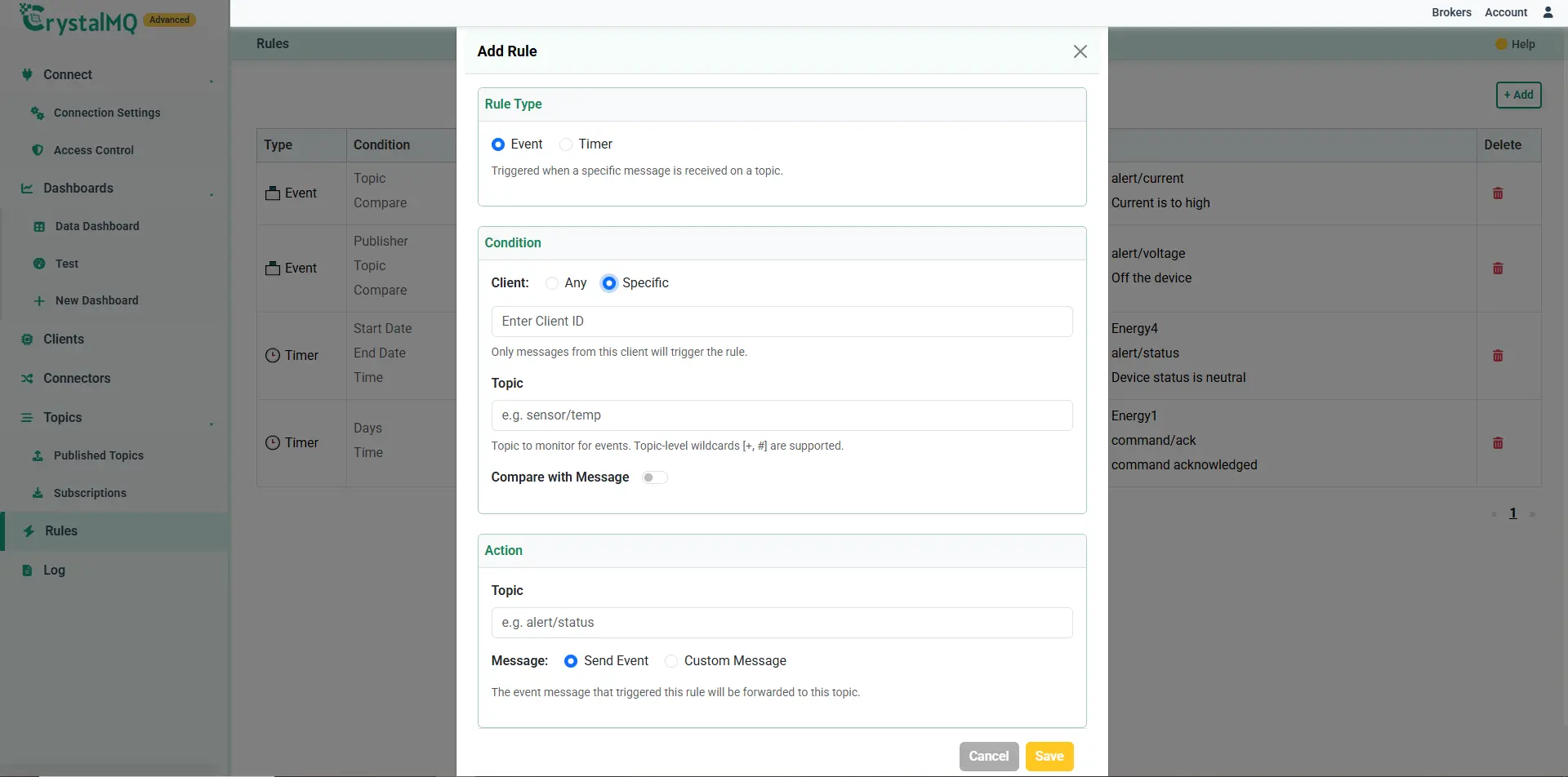 Event-based Specific Rule