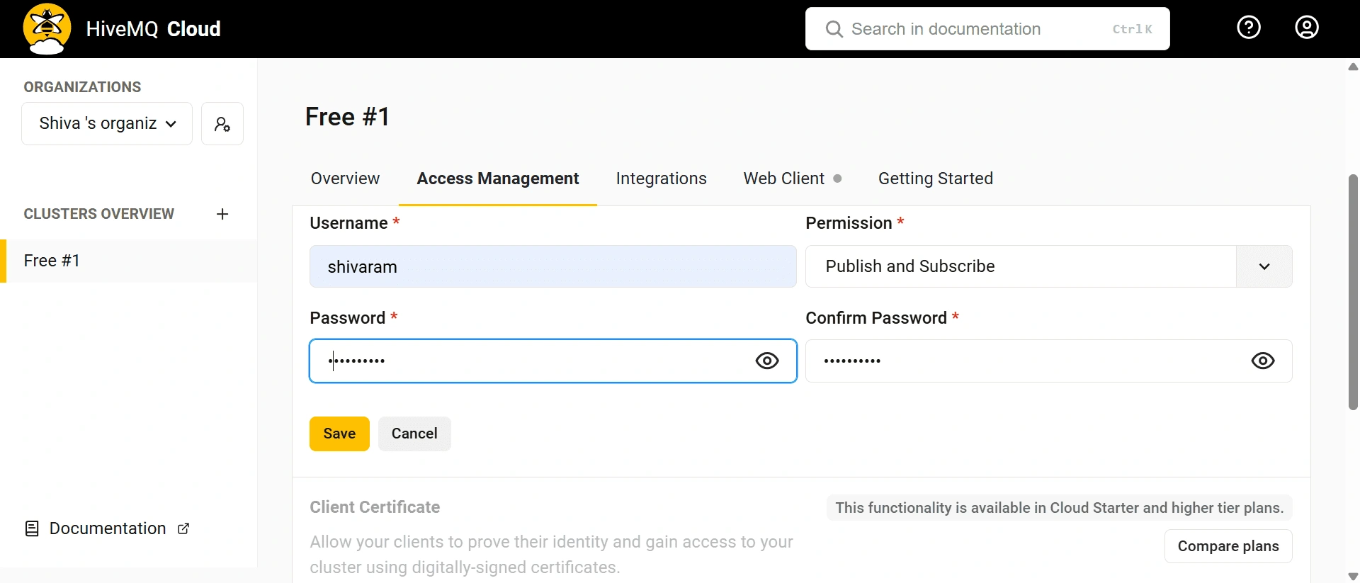 Add Credentials