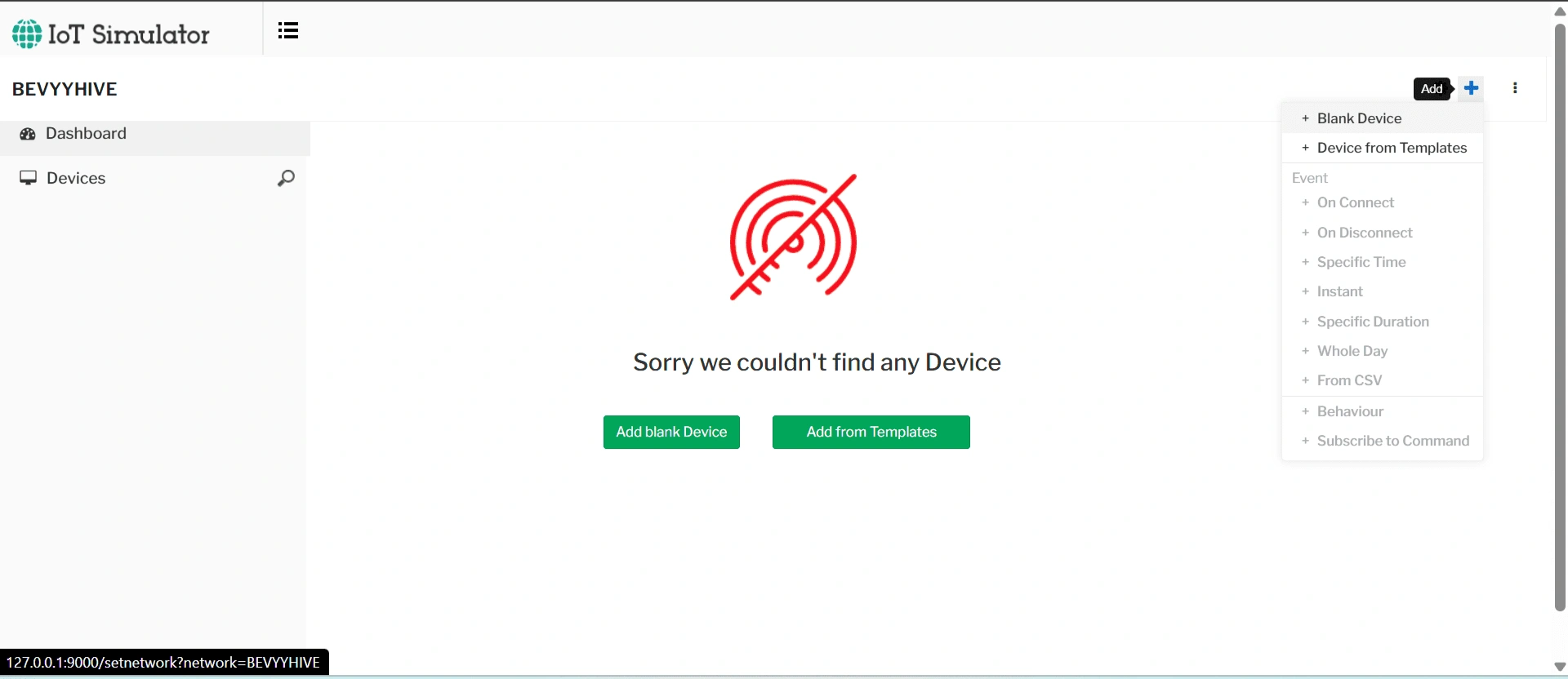 Add blank device