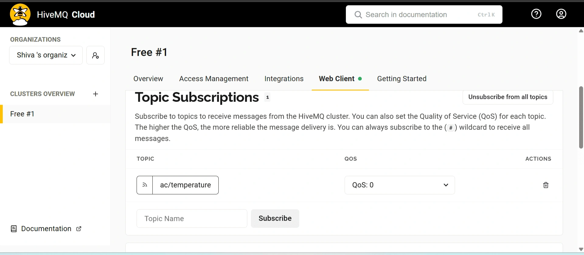 Topic Subscriptions