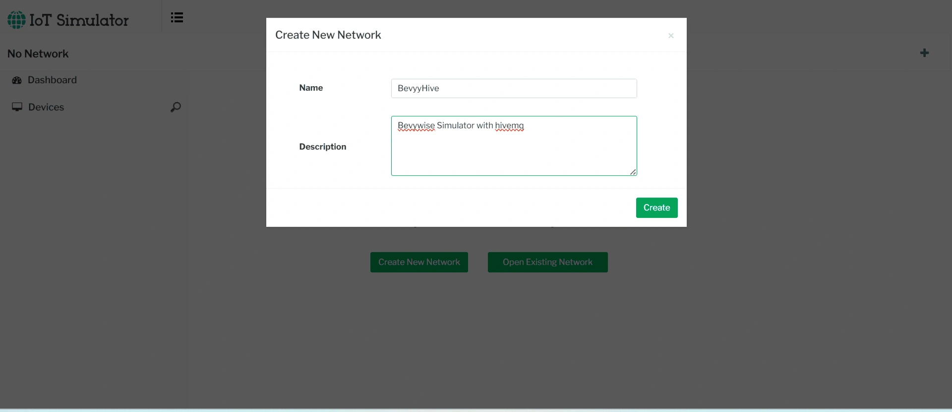 Create a new network