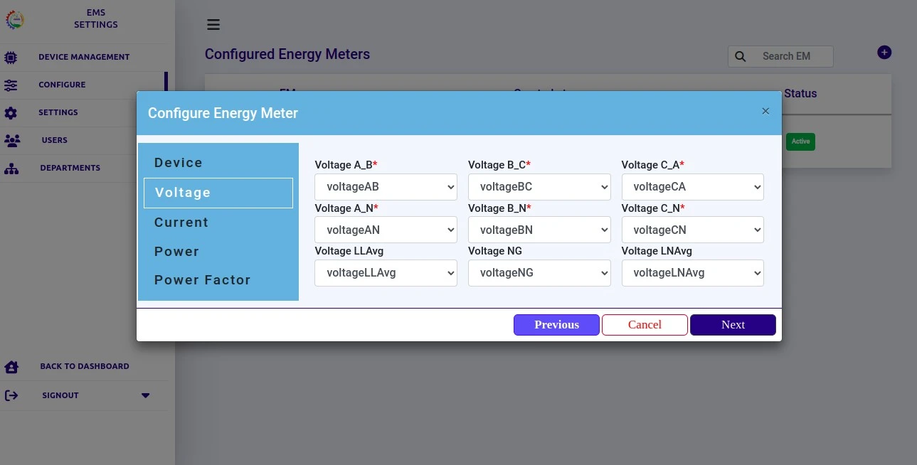 configure voltage
