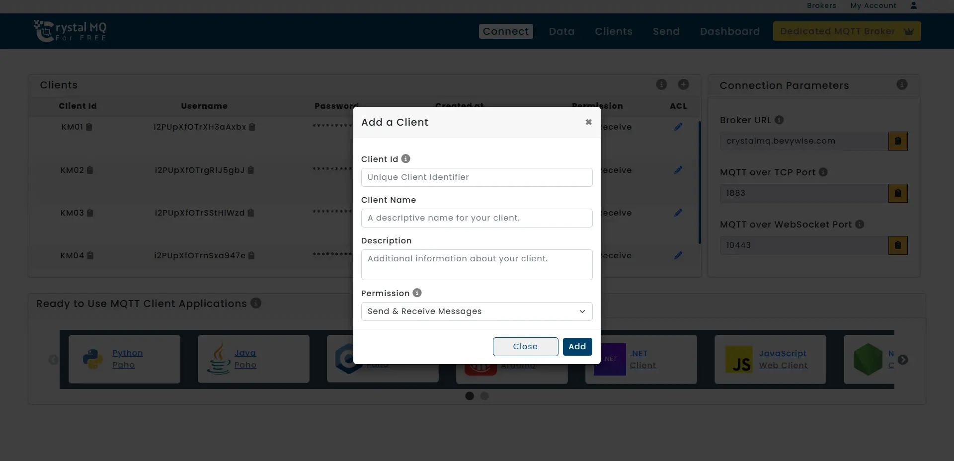 Add a Client