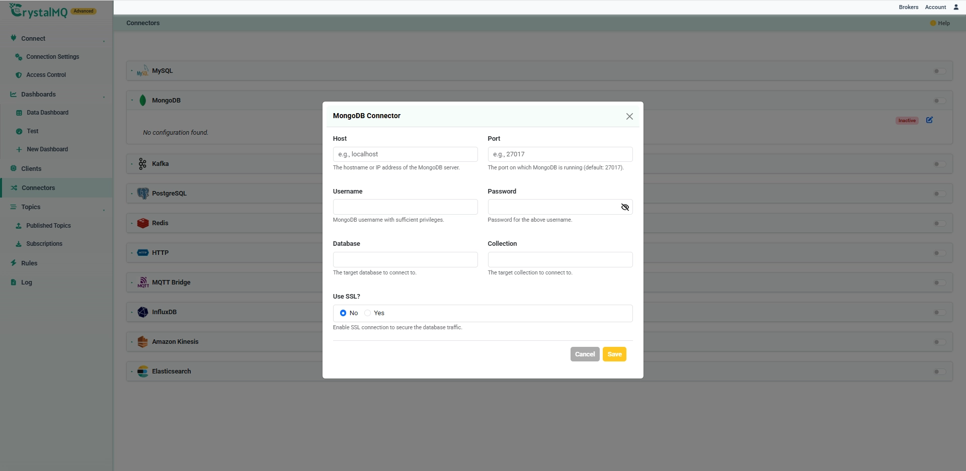 MongoDB Connector Configuration